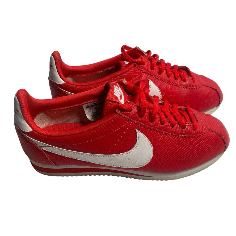 Nike Red Women's Athletic Shoes with White Swoosh - Picture 7 of 10